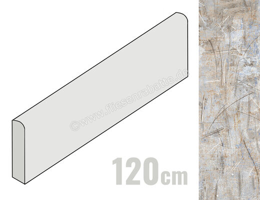  La Fabbrica Ava Scratch Light Graffiti 6.5x120 cm Sockel Matt Eben Naturale 149205 | 556708