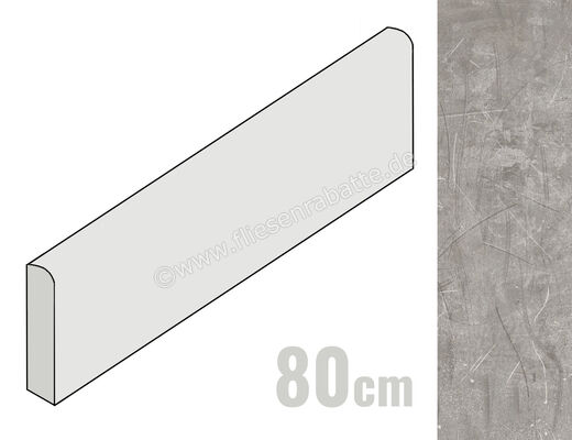  La Fabbrica Ava Scratch Eclipse 8x80 cm Sockel 8x80cm Matt Eben Naturale 149211 | 556717