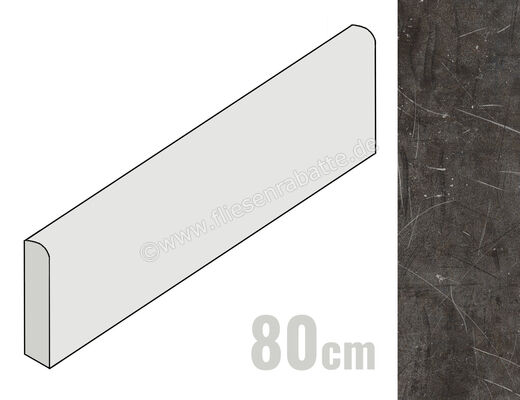  La Fabbrica Ava Scratch Superluna 8x80 cm Sockel Matt Eben Naturale 149212 | 556720