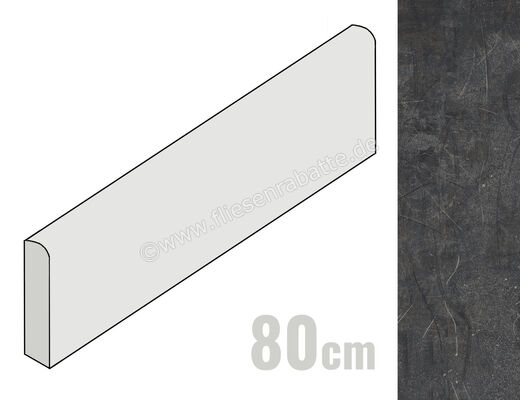  La Fabbrica Ava Scratch Moonlight 8x80 cm Sockel Matt Eben Naturale 149213 | 556723