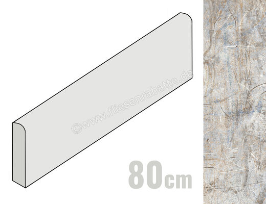  La Fabbrica Ava Scratch Light Graffiti 8x80 cm Sockel 8x80cm Matt Eben Naturale 149215 | 556729