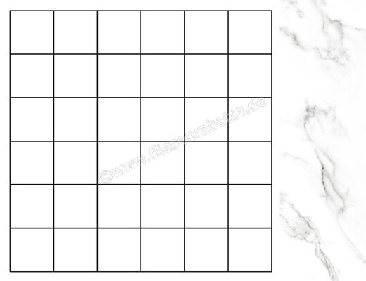  La Fabbrica Ava Statuario Statuario 30x30 cm Mosaik 5x5 Matt Eben Naturale 083194 | 556813
