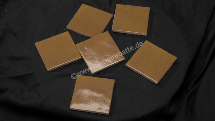  Ragno Melange Kaki 10x10 cm Wandfliese Glänzend Strukturiert Naturale R8G1 | 557224