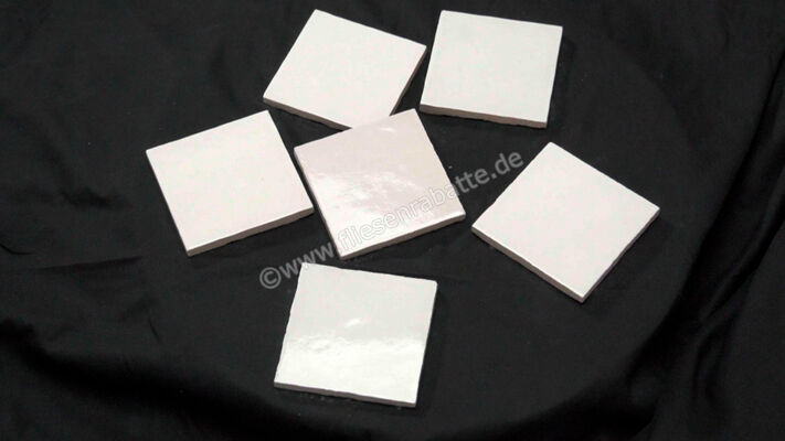  Ragno Melange Bianco 10x10 cm Wandfliese Glänzend Strukturiert Naturale R8FZ | 557233
