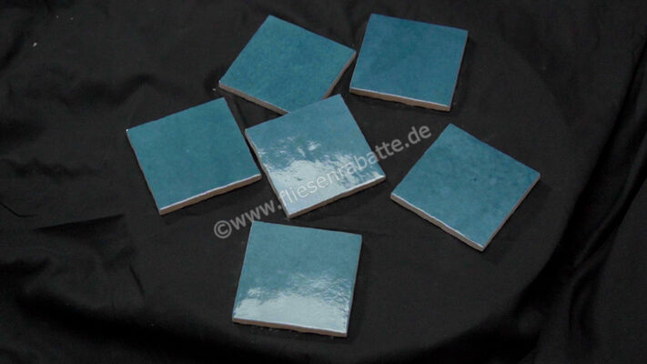  Ragno Melange Acquamarina 10x10 cm Wandfliese Glänzend Strukturiert Naturale R8GD | 557236