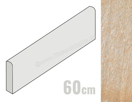  La Fabbrica Ava I Quarzi Madera 9.5x60 cm Sockel Matt Strukturiert Naturale B62RI2 | 557305