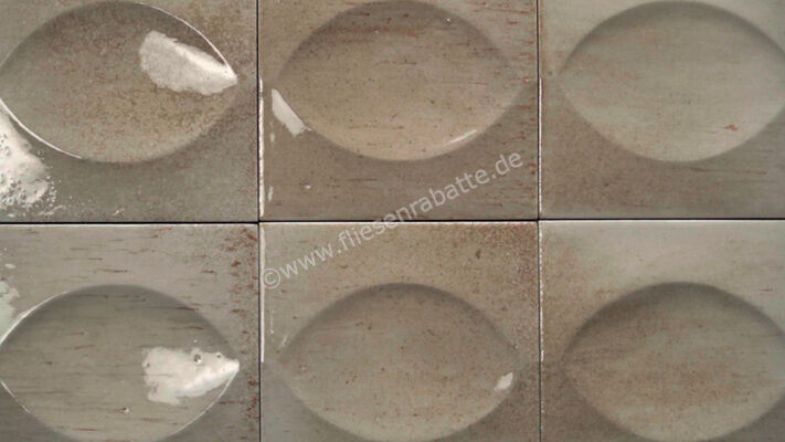  Ragno Gleeze Beige 10x10 cm Wandfliese Struttura Egg Glänzend Strukturiert Naturale R8GT | 557338