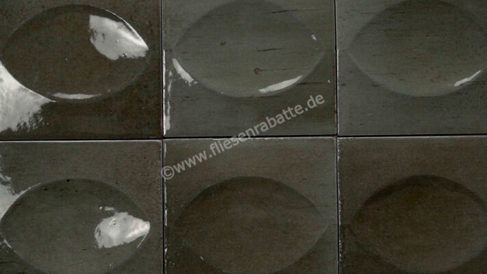  Ragno Gleeze Grigio 10x10 cm Wandfliese Struttura Egg Glänzend Strukturiert Naturale R8GW | 557347