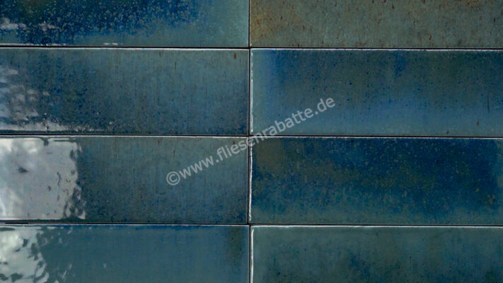  Ragno Gleeze Turchese 5x15 cm Wandfliese Glänzend Strukturiert Naturale R8HP | 557470