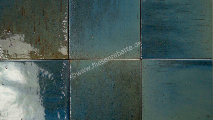  Ragno Gleeze Turchese 10x10 cm Wandfliese Glänzend Strukturiert Naturale R8GM | 557590