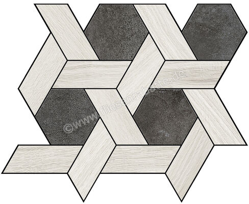  La Fabbrica Ava Il Cerreto Champagne 30x30 cm Bodenfliese / Wandfliese Rete Esagonale Matt Eben Naturale MOSCP06 | 557728