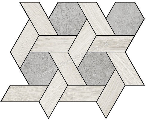  La Fabbrica Ava Il Cerreto Champagne 30x30 cm Bodenfliese / Wandfliese Rete Esagonale Matt Eben Naturale MOSCP05 | 557731