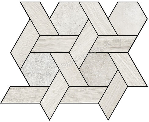  La Fabbrica Ava Il Cerreto Champagne 30x30 cm Bodenfliese / Wandfliese Rete Esagonale Matt Eben Naturale MOSCP04 | 557734