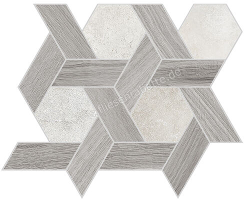  La Fabbrica Ava Il Cerreto Pinot Grigio 30x30 cm Bodenfliese / Wandfliese Rete Esagonale Matt Eben Naturale MOSCP01 | 557743