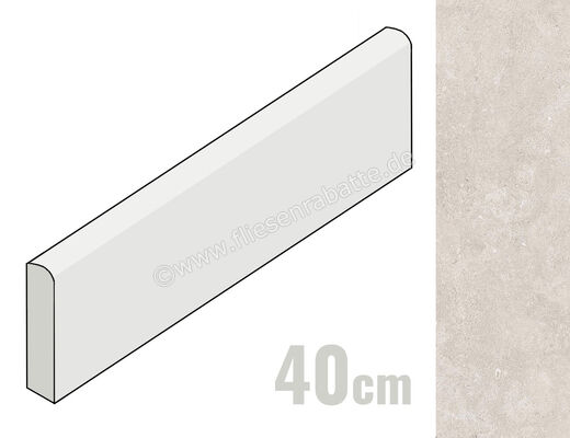  Emilceramica MaPierre Ancienne Gris 6x40 cm Sockel Matt Strukturiert Naturale EM76 | 560695