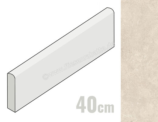  Emilceramica MaPierre Ancienne Beige 6x40 cm Sockel Matt Strukturiert Naturale EM75 | 560698