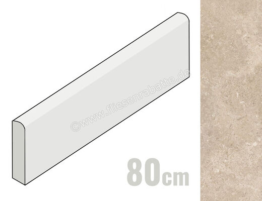  Emilceramica MaPierre Ancienne Naturel 4.6x80 cm Sockel Matt Strukturiert Naturale EM1C | 560746