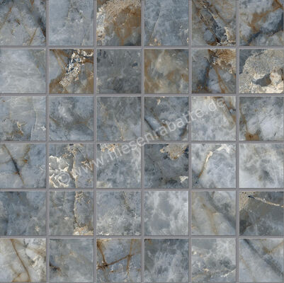  Emilceramica Tele Di Marmo Revolution Blu Ande 30x30 cm Mosaik 5x5 Glänzend Eben Full Lappato EHP1 | 560800