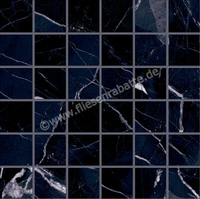  Emilceramica Tele Di Marmo Revolution Calacatta Black 30x30 cm Mosaik 5x5 Glänzend Eben Full Lappato EHP3 | 560806