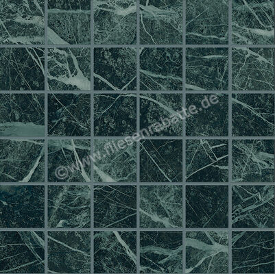  Emilceramica Tele Di Marmo Revolution Verde St. Denis 30x30 cm Mosaik 5x5 Glänzend Eben Full Lappato EHP2 | 560815