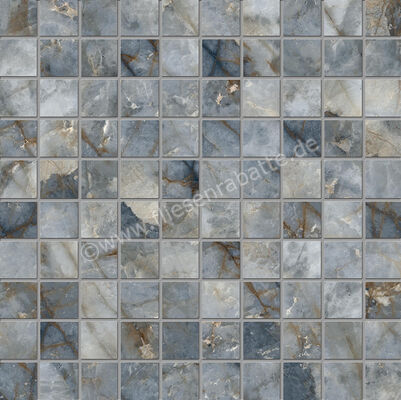  Emilceramica Tele Di Marmo Revolution Blu Ande 30x30 cm Mosaik 3x3 Glänzend Eben Full Lappato EHPC | 560824