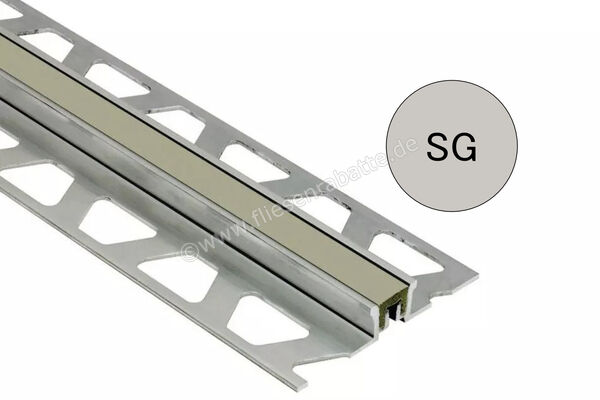  Schlüter Systems DILEX-AKSN Bewegungsfugenprofil Aluminium SG - Steingrau H&ouml;he: 21 mm L&auml;nge: 2,5 m AKSN210SG | 561172