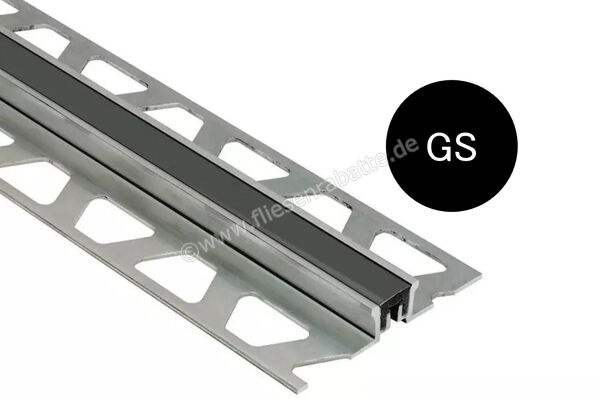  Schlüter Systems DILEX-AKSN Bewegungsfugenprofil Aluminium GS - Graphitschwarz H&ouml;he: 21 mm L&auml;nge: 2,5 m AKSN210GS | 561181