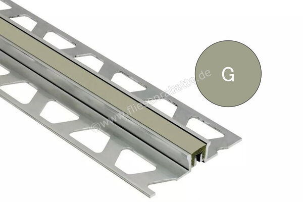  Schlüter Systems DILEX-AKSN Bewegungsfugenprofil Aluminium G - Grau Höhe: 8 mm Länge: 2,5 m AKSN80G | 561184