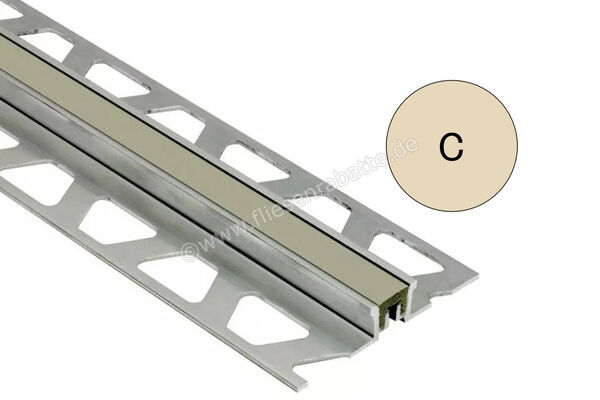  Schlüter Systems DILEX-AKSN Bewegungsfugenprofil Aluminium C - Creme Höhe: 11 mm Länge: 2,5 m AKSN110C | 561193