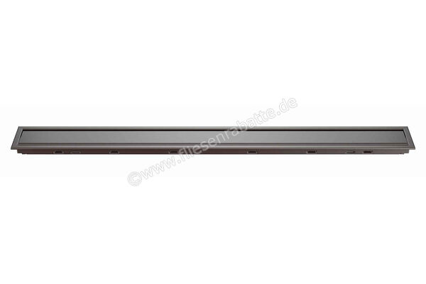  Schlüter Systems KERDI-LINE-A Rost-Rahmenkombination Aufnahmerahmen mit Designabdeckung 100cm H=19mm - Design Solid Edelstahl V4A TSOB - Strukturbeschichtet Bronze Höhe: 19 mm Länge: 1 m KLA19TSOB100 | 561841