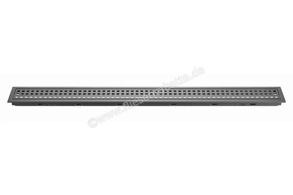  Schlüter Systems KERDI-LINE-B Rost-Rahmenkombination Aufnahmerahmen mit Designabdeckung 70cm H=19mm - Design Square Edelstahl V4A TSDA - Strukturbeschichtet Dunkelanthrazit Höhe: 19 mm Länge: 0,7 m KLB19TSDA70 | 561895