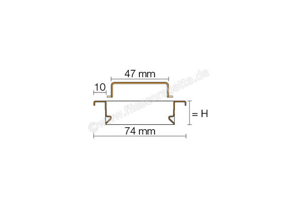  Schlüter Systems KERDI-LINE-A Rost-Rahmenkombination Aufnahmerahmen mit Designabdeckung 50cm H=19mm - Design Solid Edelstahl V4A MGS -Graphitschwarz matt Höhe: 19 mm Länge: 0,5 m KLA19MGS50 | 561940