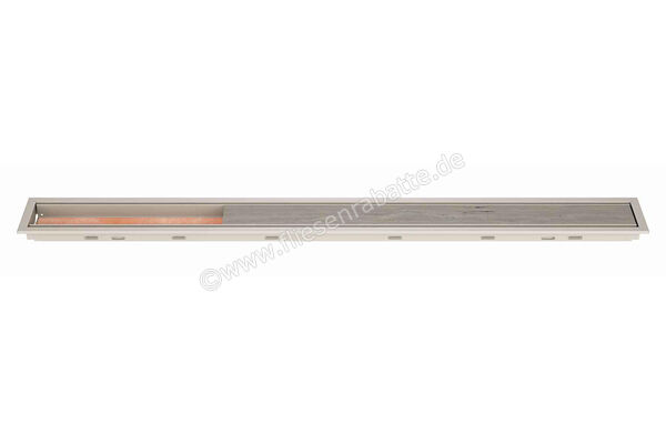  Schlüter Systems KERDI-LINE-C Rost-Rahmenkombination Aufnahmerahmen mit Designabdeckung 70cm H=19mm - Design Framed Tile Edelstahl V4A TSC - Strukturbeschichtet Creme Höhe: 19 mm Länge: 0,7 m KLCA19TSC70 | 561964
