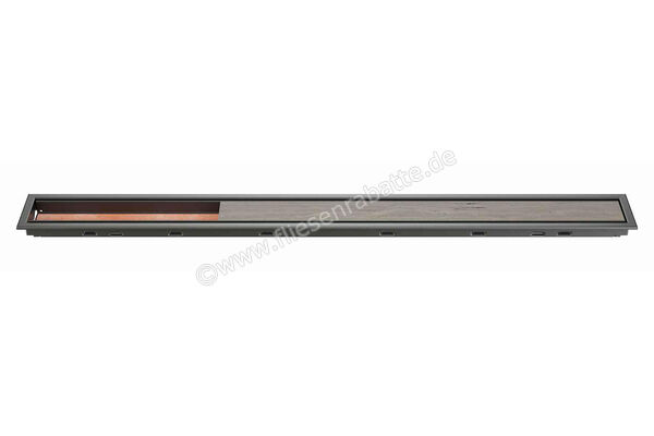  Schlüter Systems KERDI-LINE-C Rost-Rahmenkombination Aufnahmerahmen mit Designabdeckung 70cm H=19mm - Design Framed Tile Edelstahl V4A TSDA - Strukturbeschichtet Dunkelanthrazit Höhe: 19 mm Länge: 0,7 m KLCA19TSDA70 | 561970