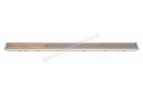  Schlüter Systems KERDI-LINE-C Rost-Rahmenkombination Aufnahmerahmen mit Designabdeckung 70cm H=19mm - Design Framed Tile Edelstahl V4A TSI - Strukturbeschichtet Elfenbein Höhe: 19 mm Länge: 0,7 m KLCA19TSI70 | 561982