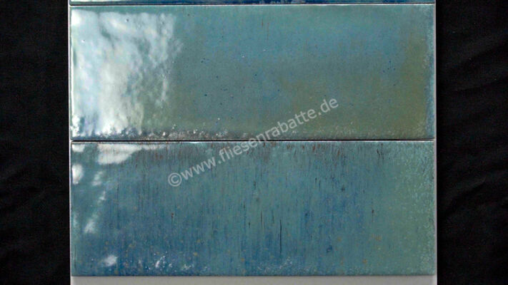  Ragno Gleeze Turchese 7.5x20 cm Wandfliese Glänzend Strukturiert Naturale R8HA | 562081