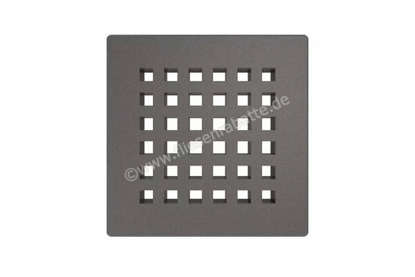  Schlüter Systems KERDI-DRAIN-RO Austauschbarer Entwässerungsrost Square 10x10cm Edelstahl TSDA - Strukturbeschichtet Dunkelanthrazit KDGR10TSDAD3 | 562234