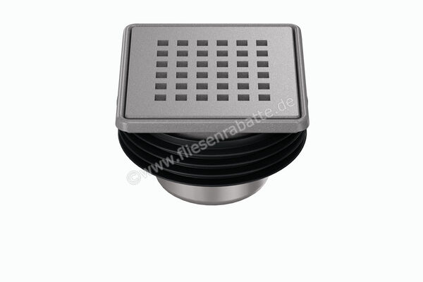  Schlüter Systems KERDI-DRAIN-RRE Rost-Rahmen-Set inkl. Geruchsverschluss Design 3 Square Edelstahl TSG - Strukturbeschichtet Grau KDR10TSGD3GV | 562351