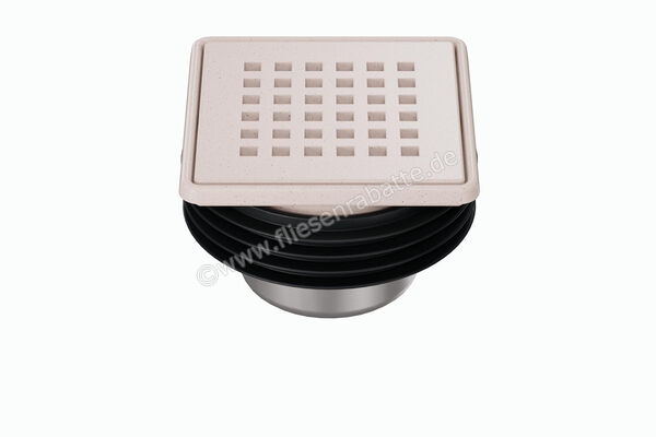  Schlüter Systems KERDI-DRAIN-RRE Rost-Rahmen-Set inkl. Geruchsverschluss Design 3 Square Edelstahl TSI - Strukturbeschichtet Elfenbein KDR10TSID3GV | 562354