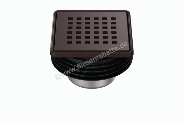  Schlüter Systems KERDI-DRAIN-RRE Rost-Rahmen-Set inkl. Geruchsverschluss Design 3 Square Edelstahl TSOB - Strukturbeschichtet Bronze KDR10TSOBD3GV | 562357