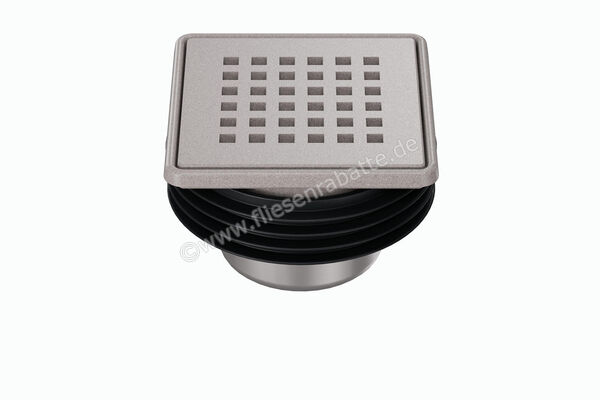  Schlüter Systems KERDI-DRAIN-RRE Rost-Rahmen-Set inkl. Geruchsverschluss Design 3 Square Edelstahl TSSG - Strukturbeschichtet Steingrau KDR10TSSGD3GV | 562360