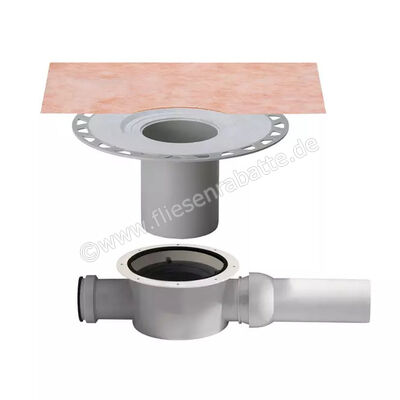  Schlüter Systems KERDI-DRAIN-KDBH Bodenablauf-Set mit horizontalem Ablauf, DN 50 mit Geruchsverschluss Ablaufleistung: 0,6 l/s, mind. Aufbauhöhe: 97 mm Polypropylen (PP) KDBH50GV | 562438