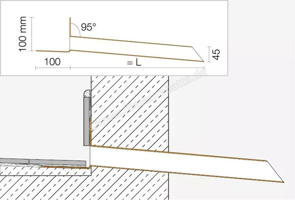 Schlüter Systems KERDI-DRAIN-SP-E Speier zur Entwässerung, Durchmesser 45mm, Länge25cm Edelstahl KDSPE45/25 | 562447