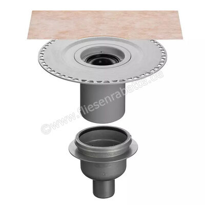  Schlüter Systems KERDI-DRAIN-KDBV Ablaufset zur vertikalen Punktentwässerung, mit Geruchsverschluss DN50 Ablaufleistung: 0,6 l/s PP (Polypropylen) KDBV50GVB | 562489