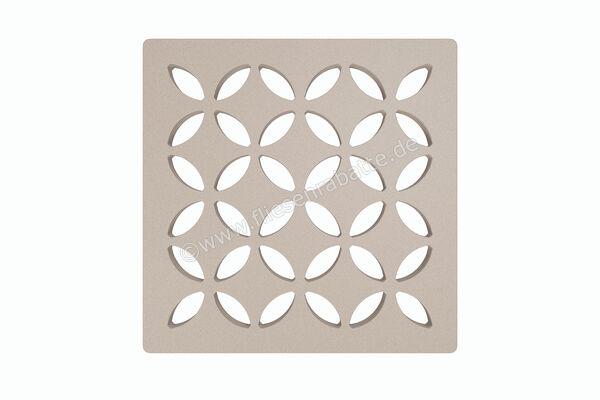  Schlüter Systems KERDI-DRAIN-STYLE Austauschbarer Entwässerungsrost Design 5 Floral Edelstahl TSC - Strukturbeschichtet Creme KDGIF10TSCD5 | 562534