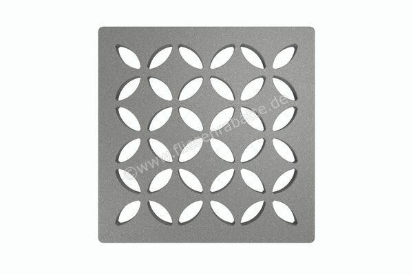  Schlüter Systems KERDI-DRAIN-STYLE Austauschbarer Entwässerungsrost Design 5 Floral Edelstahl TSG - Strukturbeschichtet Grau KDGIF10TSGD5 | 562540