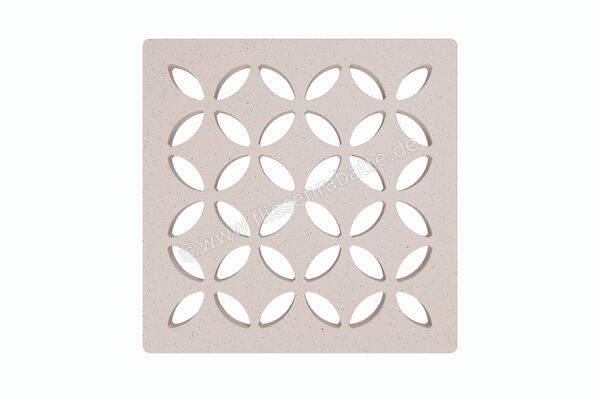  Schlüter Systems KERDI-DRAIN-STYLE Austauschbarer Entwässerungsrost Design 5 Floral Edelstahl TSI - Strukturbeschichtet Elfenbein KDGIF10TSID5 | 562543