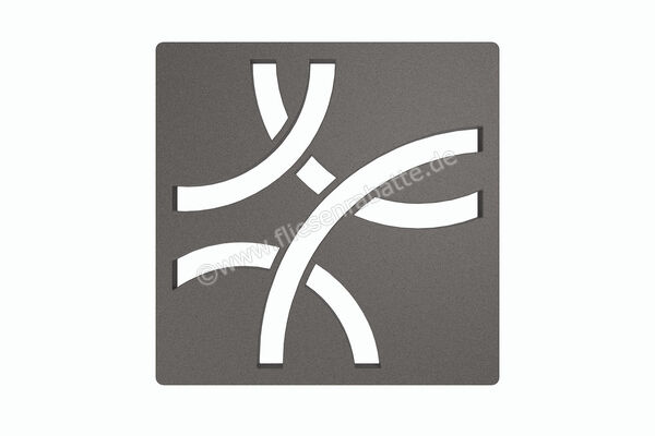  Schlüter Systems KERDI-DRAIN-STYLE Austauschbarer Entwässerungsrost Design 6 Curve Edelstahl TSDA - Strukturbeschichtet Dunkelanthrazit KDGIF10TSDAD6 | 562570