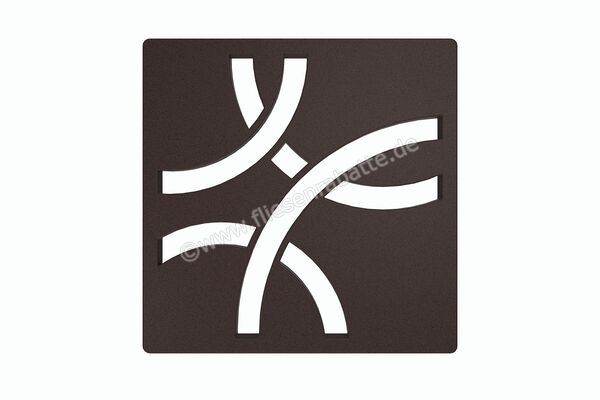  Schlüter Systems KERDI-DRAIN-STYLE Austauschbarer Entwässerungsrost Design 6 Curve Edelstahl TSOB - Strukturbeschichtet Bronze KDGIF10TSOBD6 | 562579