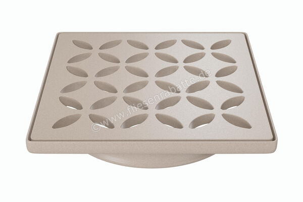  Schlüter Systems KERDI-DRAIN-STYLE Rost-Rahmen-Set mit Geruchsverschluss Design 5 Floral Edelstahl V4A TSC - Strukturbeschichtet Creme KDIF10TSCD5GV | 562765